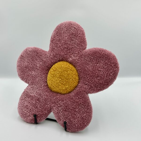 Tufted Pink Flower Wall Hanging