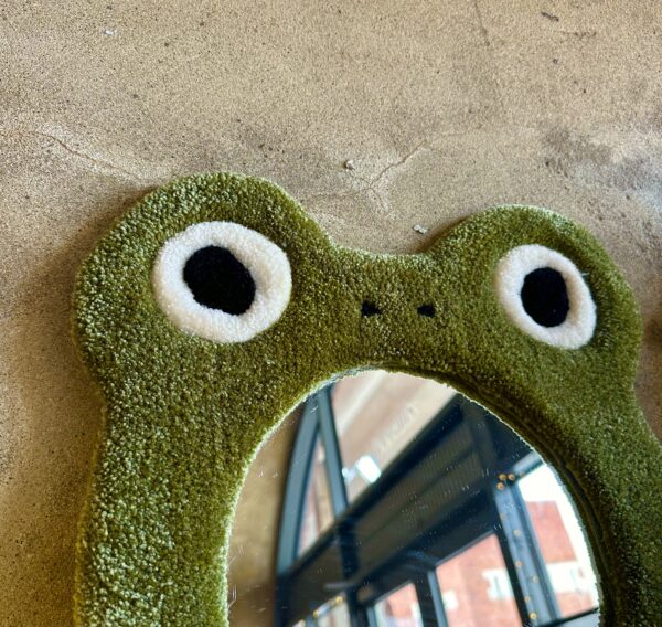 Tufted Frog Mirror - Green - Image 2