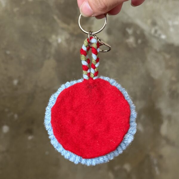 Tufted Cherries Key Ring / Bag Charm - Image 2