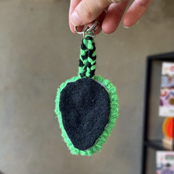 Tufted Alien Key Ring / Bag Charm (Green) - Image 2
