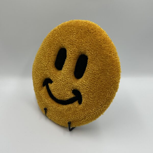 Tufted Yellow Happy Face Wall Hanging - Image 3