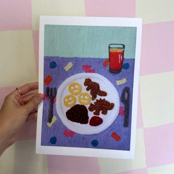 A4 90s Kids Dinner Print
