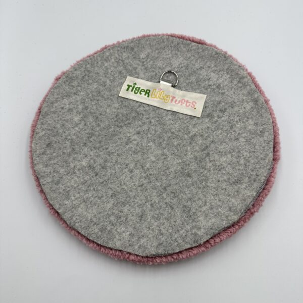 Tufted Rose Pink Wink Face Wall Hanging - Image 4