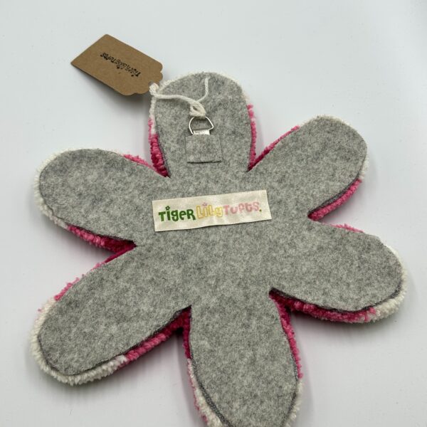 Tufted White & Pink Flower Wall Hanging - Image 3