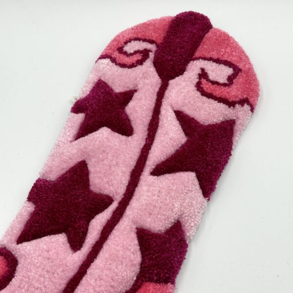 Tufted Pink Star Cowboy Boot Wall Hanging - Image 3