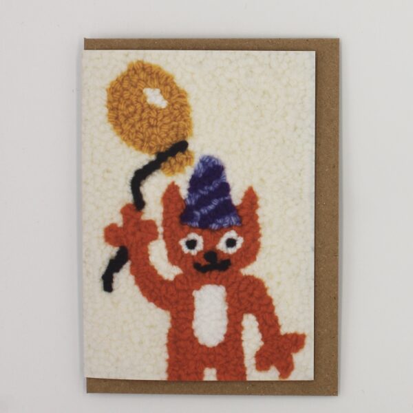 Ginger Party Cat A6 Greeting Card