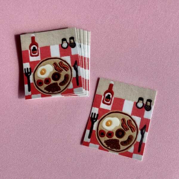 Tufted Breakfast Matt Vinyl Sticker