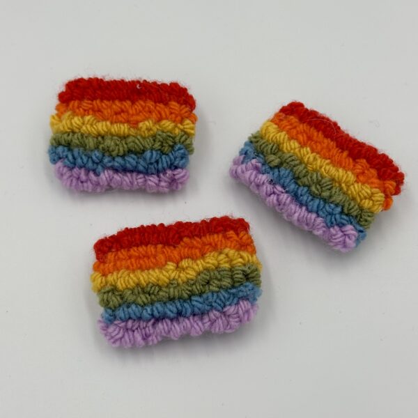 Punch Needle Rainbow Badge