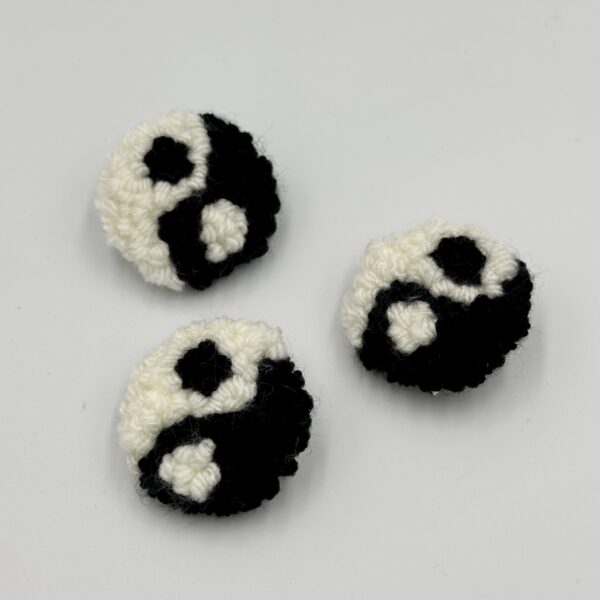 Punch Needle Yin Yang Badge